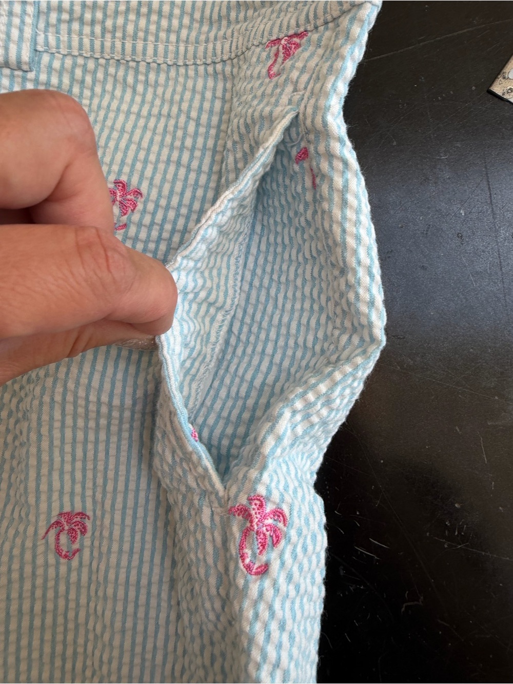 EUC Lilly Pulitzer blue white stripe shorts 8 - Picture 5 of 9